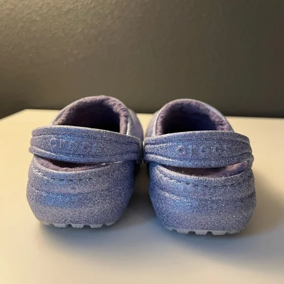 Crocs Toddler Classic Lined Chunky Glitter Slipper Clog - Picture 6 of 11